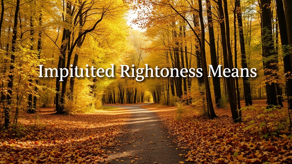 Imputed Righteousness: What It Means to Be Made Right With God