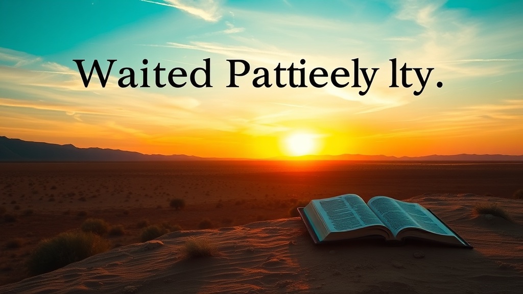 I Waited Patiently for the Lord: Psalm 40